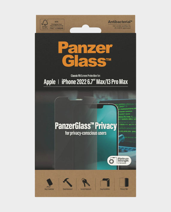 PanzerGlass Classic Fit Privacy Screen Guard for iPhone 14 Plus / 13 Pro Max