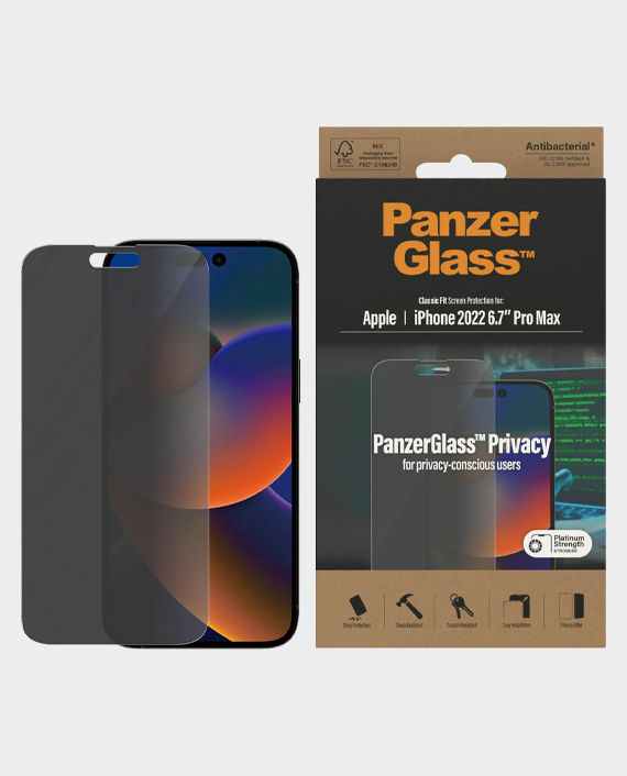 PanzerGlass Classic Fit Privacy Screen Guard for iPhone 14 Pro Max