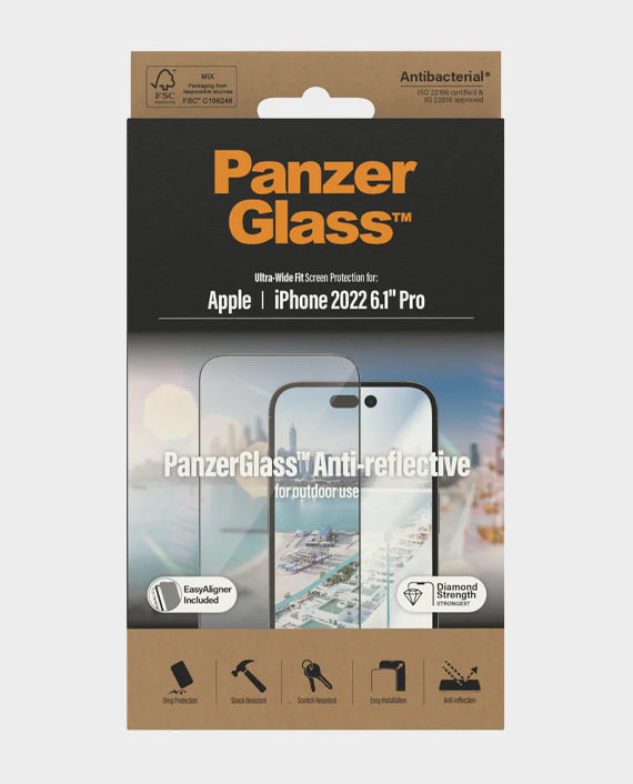 PanzerGlass Ultra Wide Fit Anti reflective Screen Guard for iPhone 14 Pro