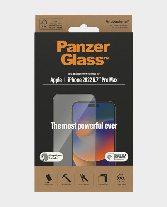 PanzerGlass Ultra Wide Fit Clear Screen Guard for iPhone 14 Pro Max