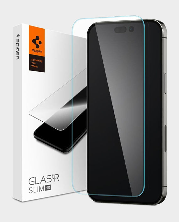 Spigen GLAS.tR Slim HD Screen Protector for iPhone 14 Pro Max in Qatar