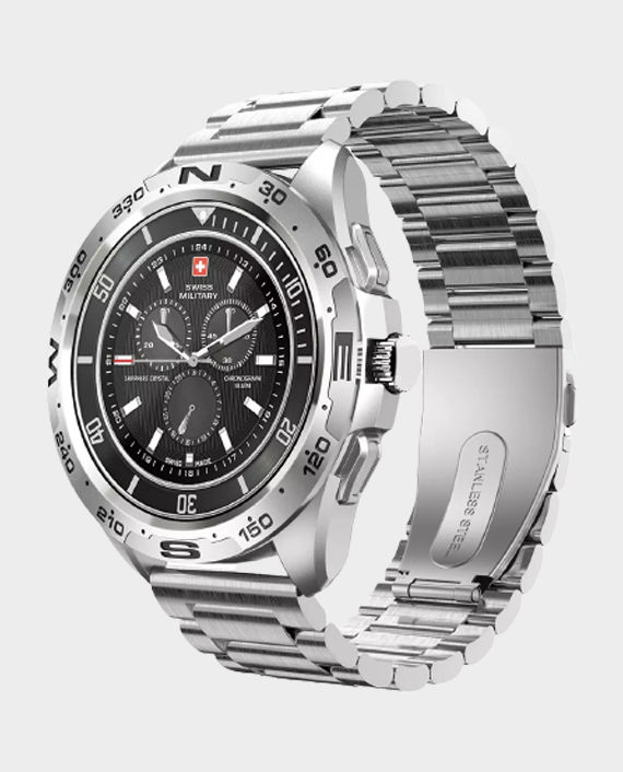 Swiss Military Dom Smart Watch with Metal Strap SM-WCH-DOM1-M-SIL