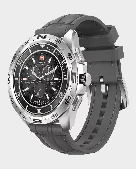 Swiss Military Dom Smart Watch with Silicon Strap SM-WCH-DOM1-S-GRY