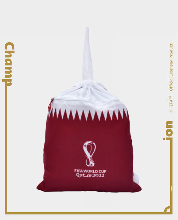 FWC Qatar 2022 Foldable Backpack FFIFIFACC00095 Qatari Burgundy and White