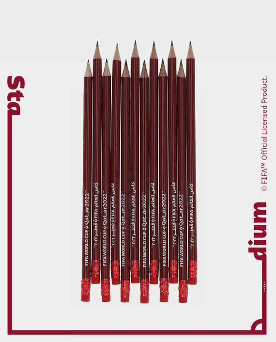 FWC Qatar 2022 Graphite Pencils Set with Event Name 12 Pcs Set, Material: Graphite 1003-002MR