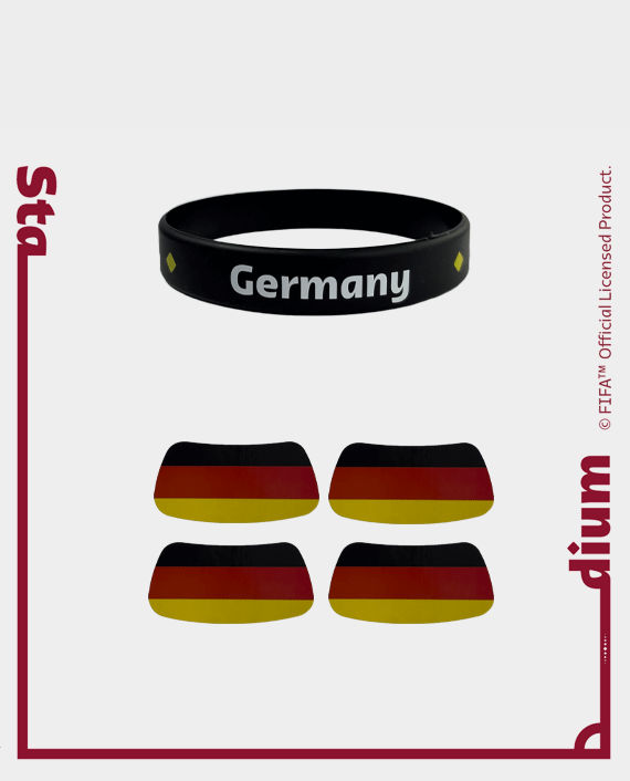 FWC Qatar 2022 Sport Wristbands Germany 1906-003GER + Fan Face Stickers Germany - 1331-001GER