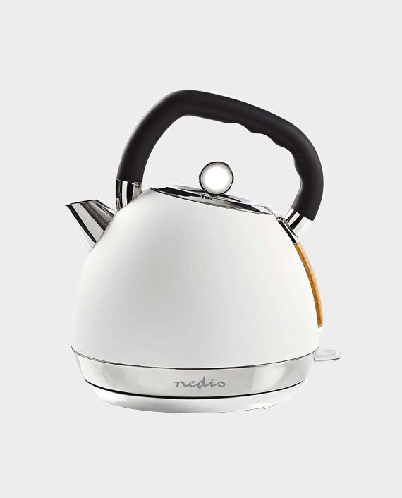 Nedis Electric Kettle 1.8ltr Soft-Touch Rotatable 360 Degrees (White) in Qatar
