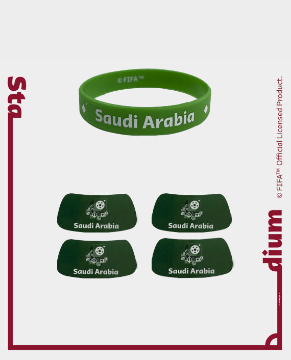 FWC Qatar 2022 Sport Wristbands Saudi Arabia 1906-003KSA + Fan Face Stickers Saudi Arabia - 1331-001KSA