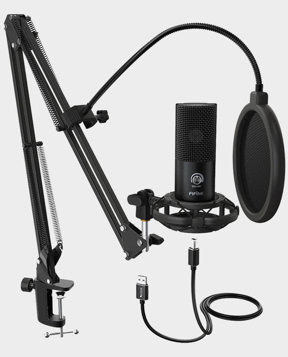 FIFINE T669 Microphone kit with Boom Arm & Pop Filter in Qatar