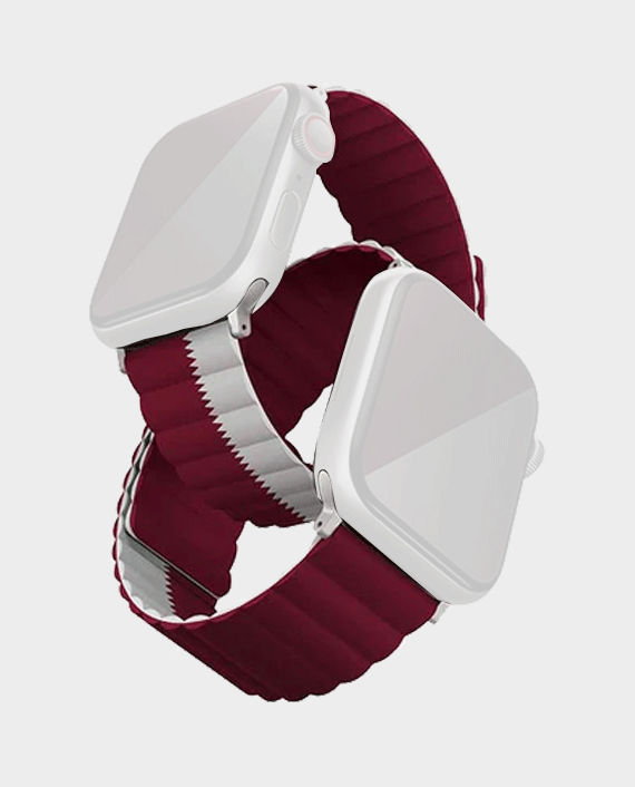 Uniq Revix Reversible Magnetic Silicone Strap For Apple watch 49/45/44/42mm - Special Edition Qatar (Maroon)