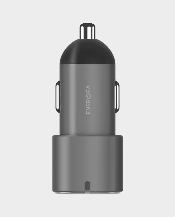 Energea AluDrive D60 PD30W/ PPS33W Duo USB-C Aluminum Car Charger (GunMetal) in Qatar