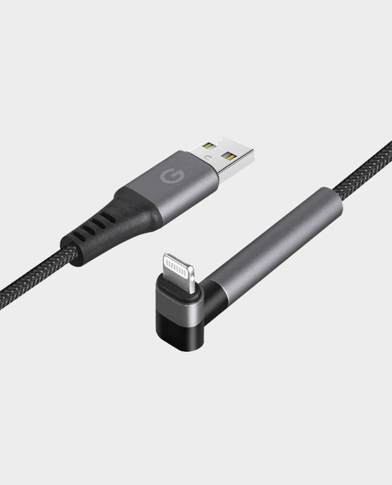 Energea Bundle USB-A 12W Wall Charger (DU-TL-12W-UK) - Black + Video Stand USB-A to Lightning (CBL-AABAL-GUN150) - Gunmetal