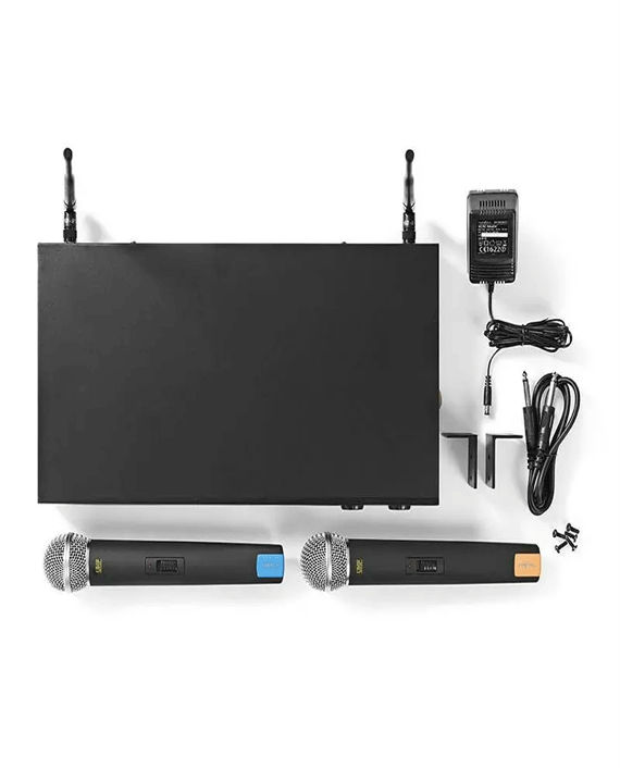 Nedis MPWL621BK Wireless Microphone Set, 16-Channel and 2 Microphones Included