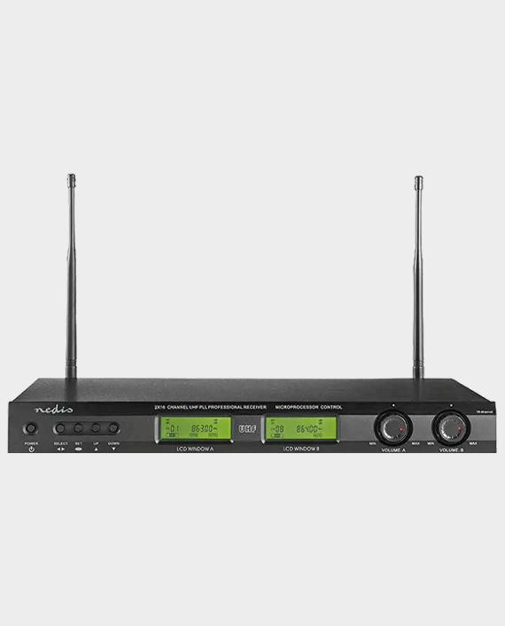 Nedis MPWL621BK Wireless Microphone Set 16-Channel and 2 Microphones Included in Qatar