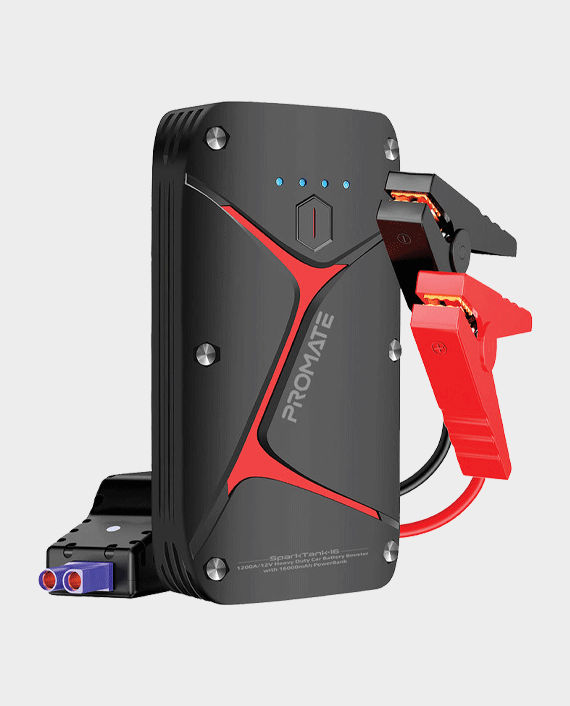 Promate SparkTank-16 1200A/12V Heavy Duty Car Battery Booster with 16000mAh Power Bank in Qatar