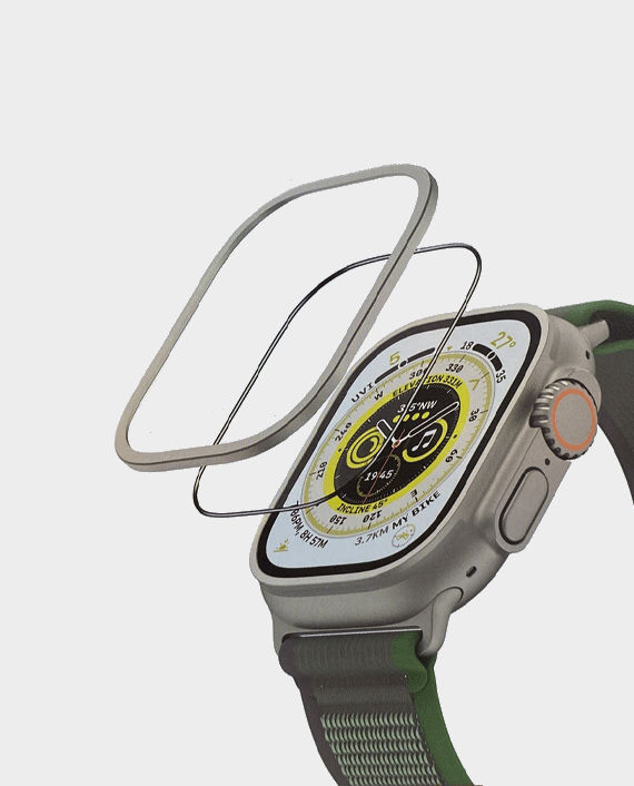 Green Ultra Protector for Apple Watch Ultra 49mm HD Glass (Grey) in Qatar