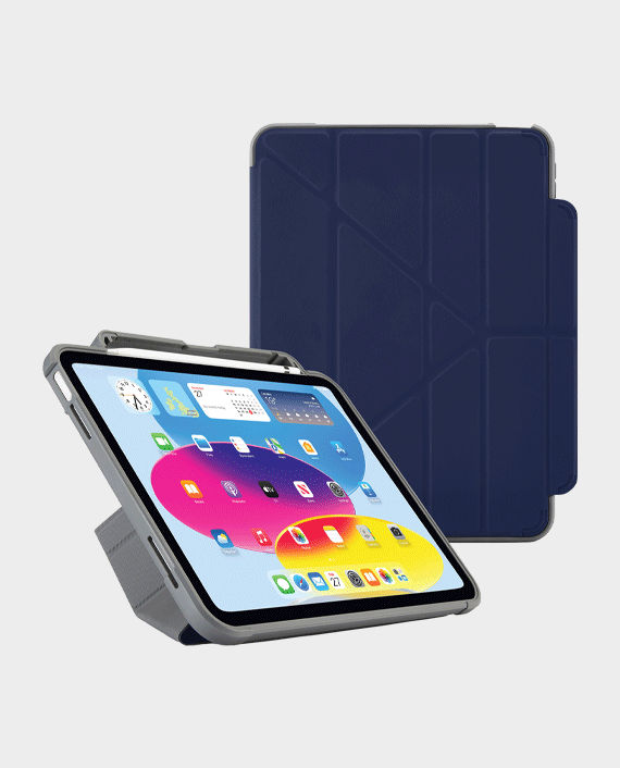 Pipetto Origami Pencil Case for iPad 10th Gen 2022 – Dark Blue