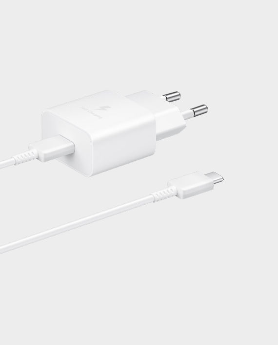 Samsung 15W PD Power Adapter with Type-C to C Cable (White) in Qatar