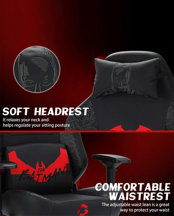 GAMEON DC001 Gaming Chair with Adjustable 4D Armrest and Metal Base Batman