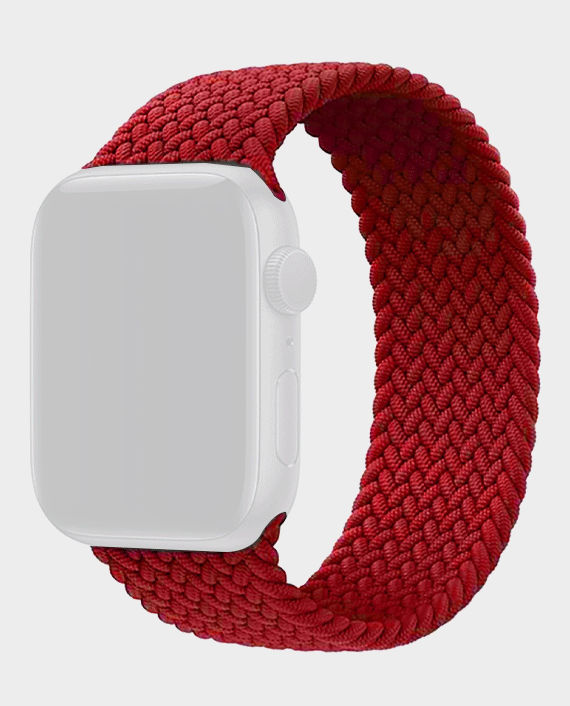 Green Braided Solo Loop Strap for Apple Watch 38/40mm (Red) in Qatar