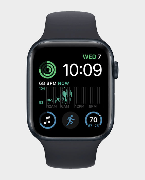 Apple Watch SE 2nd Gen MNTG3 GPS 44mm Midnight Aluminum Case With Midnight Sport Band