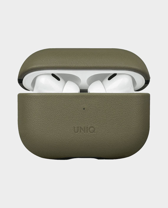 Uniq Terra Genuine Leather Case for Airpods Pro 2nd (Lichen Green)